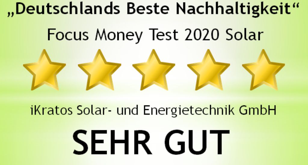 iKratos - Deutschlands Beste Nachhaltigkeit im Bereich Solartechnik!